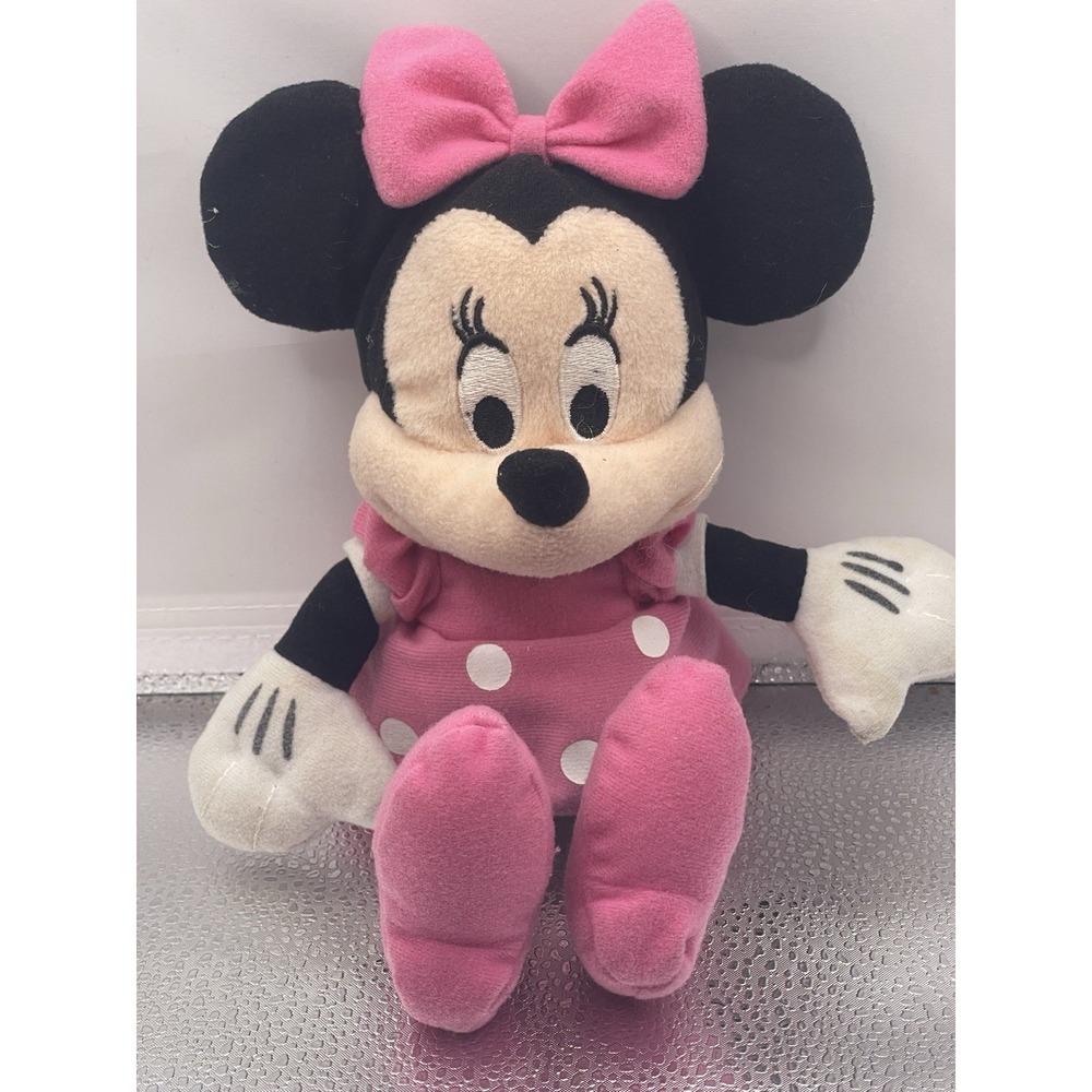 Minnie Mouse Medium Plush Doll Disney Store Pink‎ Polka Dot Dress Bag 1